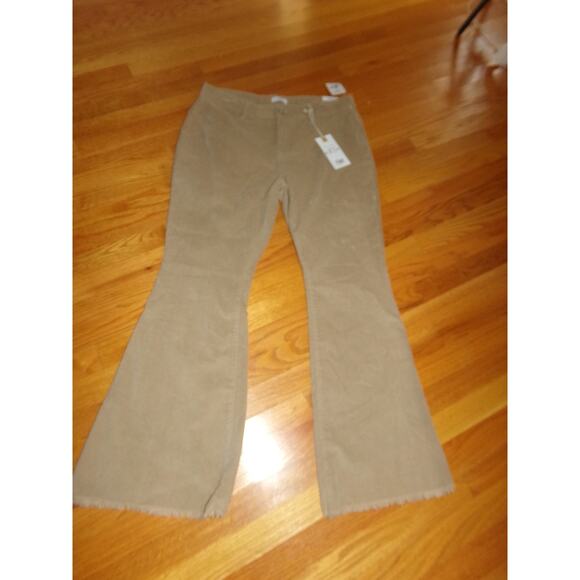 YMI Flare High Rise Corduroy Jeans size 18 NWT Boho Retro Y2K Frayed hem - Picture 1 of 5